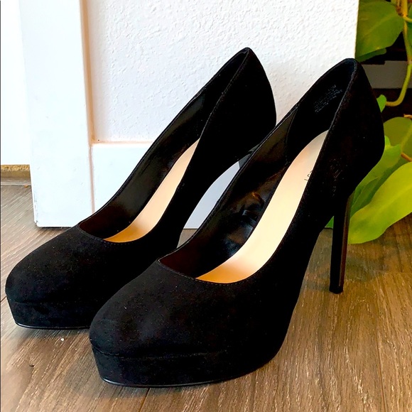 faux suede stiletto heels